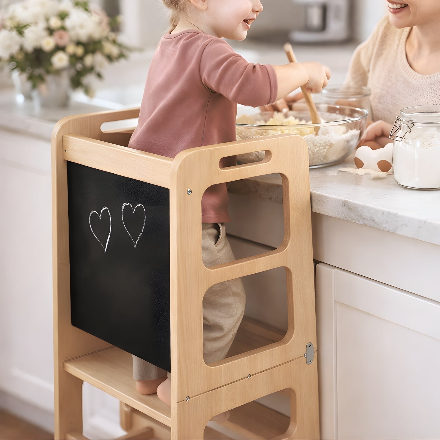 Tour d'observation 3 en 1 - Pliable en Table d'activités - Tableau dessin - Montessori Enfant 18 mois-5 ans - JouetApprends